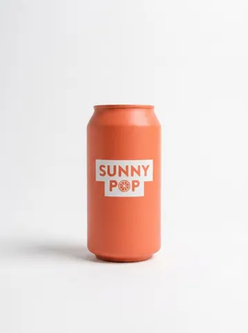 Product photo of an orange soda can used for a flying product AI ad