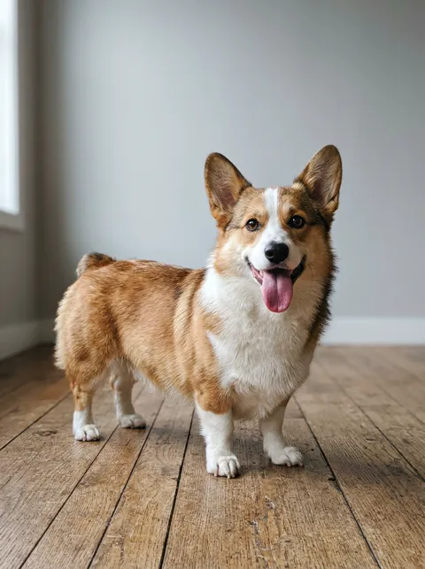 Photo of a corgi used for a NEON AI dance
